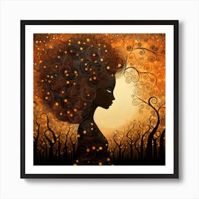 Hair In The Wind 7 Art Print