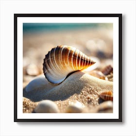 Seashell On The Beach 1 Art Print