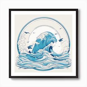 Wave In The Ocean Art Print