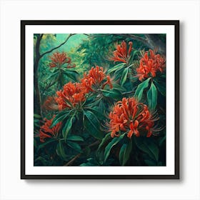 Red Azaleas Art Art Print