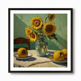 Sunflowers In A Vase 8 Art Print