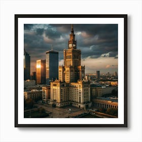 Sunset In Poland Art Print