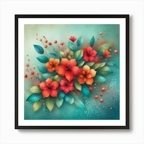 Hibiscus Flowers 1 Art Print