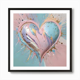 Heart Splatter 1 Art Print