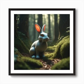 Rabbit In The Forest 80 Art Print