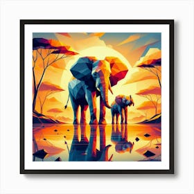 The Ocean Oddities Elephants Art Print