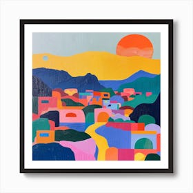 Abstract Travel Collection Seoul South Korea 3 Art Print