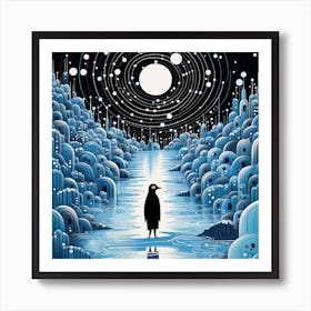 Penguin In The City Art Print