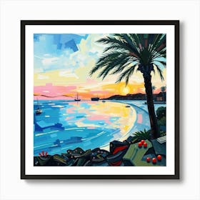 Sunset At The Beach 3 Art Print