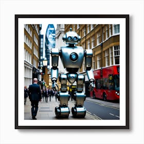 Robot In City Of London (46) Art Print