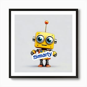 Smarty Robot Art Print