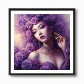 Purple Roses 1 Art Print