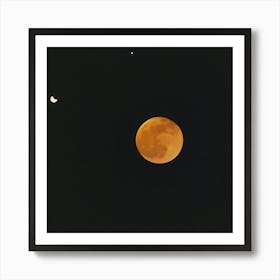 Moon And Eclipse Art Print