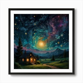 Starry Night Sky 2 Art Print