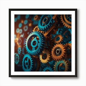 Gears Stock Photos & Royalty-Free Images 1 Art Print