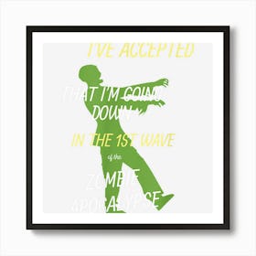 Zombie Apocalypse Halloween Funny Art Print