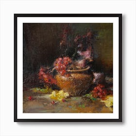 Still life with rowan 2 Art Print