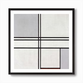 Composition No. 1, Gray-Red (1935), Piet Mondrian Art Print