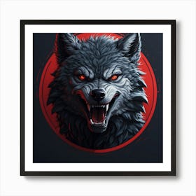 Angry Wolf Art Print