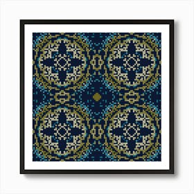 Decorative background made from small squares. 8 Art Print