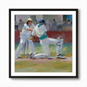 Game Of Cricket Art Print