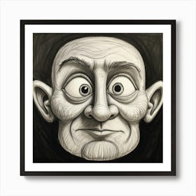 Old Man'S Face Art Print