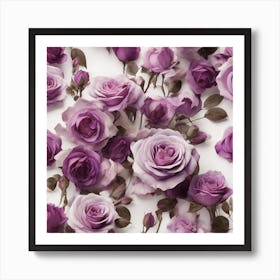 Purple roses 1 Art Print
