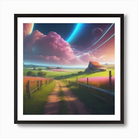 Space Landscape 4 Art Print