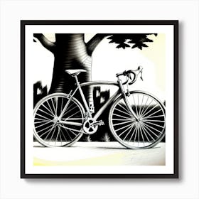Black And White Bicycle Art Print