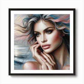 Pino Daeni and Mark Brooks: A Beautiful Fusion of Softness and Strength. Art Print