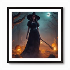 Halloween Witch Art Print