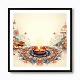 Diwali Background 2 Art Print