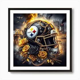 Pittsburgh Steelers Helmet 1 Art Print