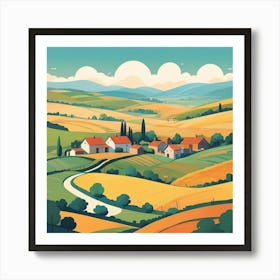 Countryside Landscape 5 Art Print