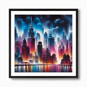 New York City Skyline 4 Art Print