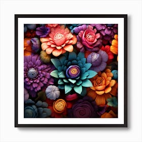 Colorful Flowers 6 Art Print