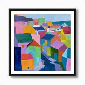 Abstract Travel Collection Reykjavik Iceland 6 Art Print