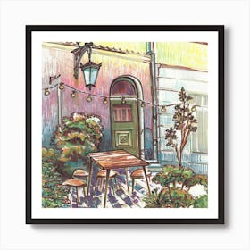 Charming Poland Square Square Art Print