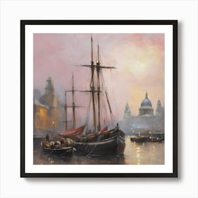 St Paul'S Cathedral From The Thames Art Print