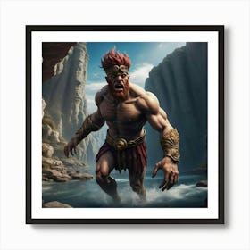 Guardian of the Mountain Stream Art Print