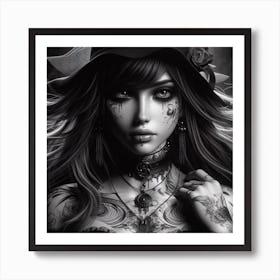 Gothic Girl Art Print