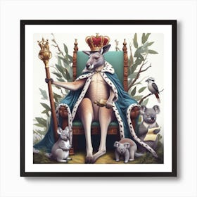 Kangaroo King 3 Art Print