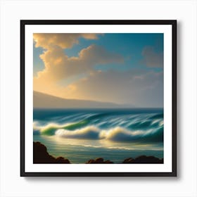 Sunset At The Beach Art Print