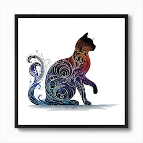 Feline Cat Creative Artwork Illustration 109 Art Print