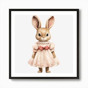 Bunny In Dress Art Print