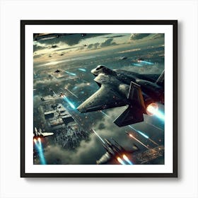 Eclipse Fighter Role Converted Art Print