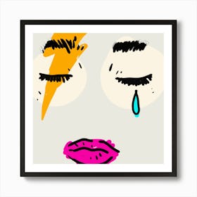 Crying Face Art Print