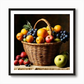 Basket Of Fruit 3 Art Print