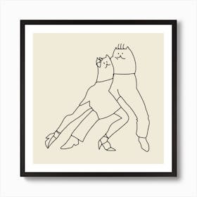 Waltz Cats Square Poster