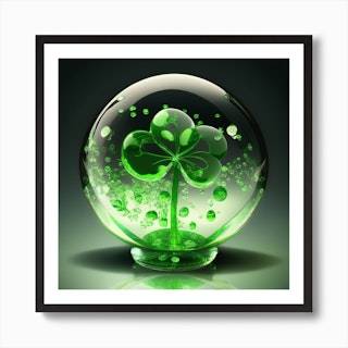 Four Leaf Clover Picture Frame - Glass - Zinc Alloy - Green - White - 2  Sizes - ApolloBox